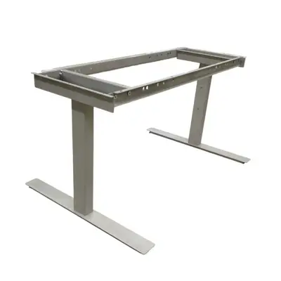 Skrivbord Fast Stativ Grå 120-140×80