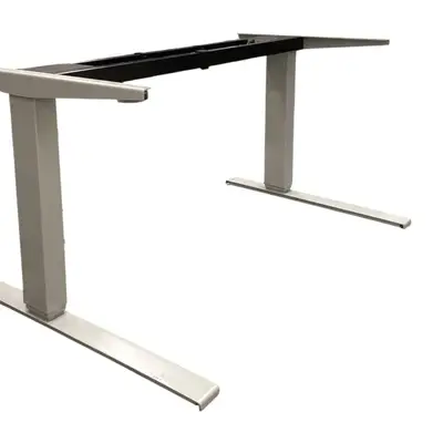 Elskrivbord L-Fot Grå 120-180×80