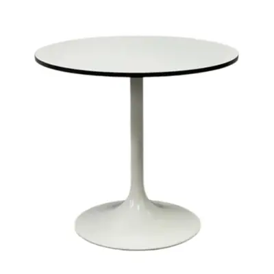 Sidobord VitSvart Ø75