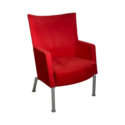 Fåtölj Kinnarps Invito Röd Sammet