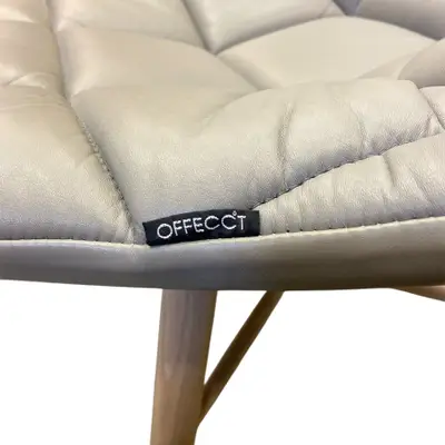 Fåtölj Offecct Palma Wood LjusgråSkinn (2)