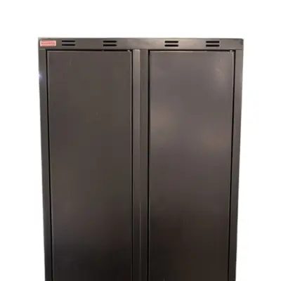 Klädskåp 2 Dörrar Svart (3)