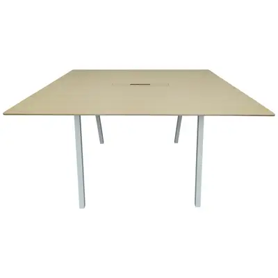 Konferensbord Morgana Links Björk/Vit 160x140cm Höjd 92cm