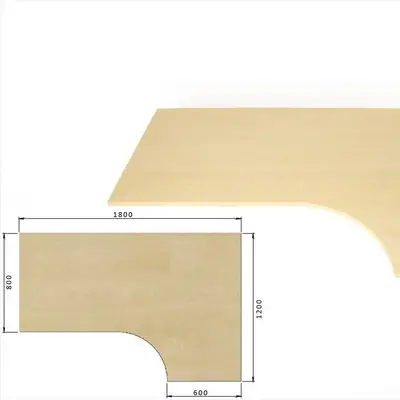 Kombiskiva Björk Högersvängd 180x120x80x60