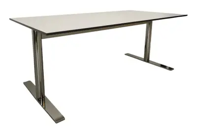 Soffbord EKV Ceasar T VitSvartKrom 140×70 H55 (2)