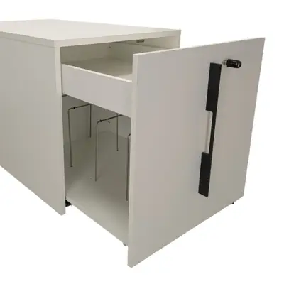 Towerförvaring Höger Låg Vit (1)