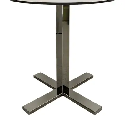 Bord SA Möbler Snitsa VitSvartKrom Ø90