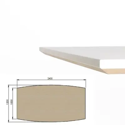 Konferensskiva Modern 240x120 vit