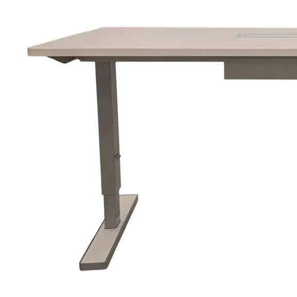 Skrivbordsstativ Justerbart VitGrå 140×70 (5)