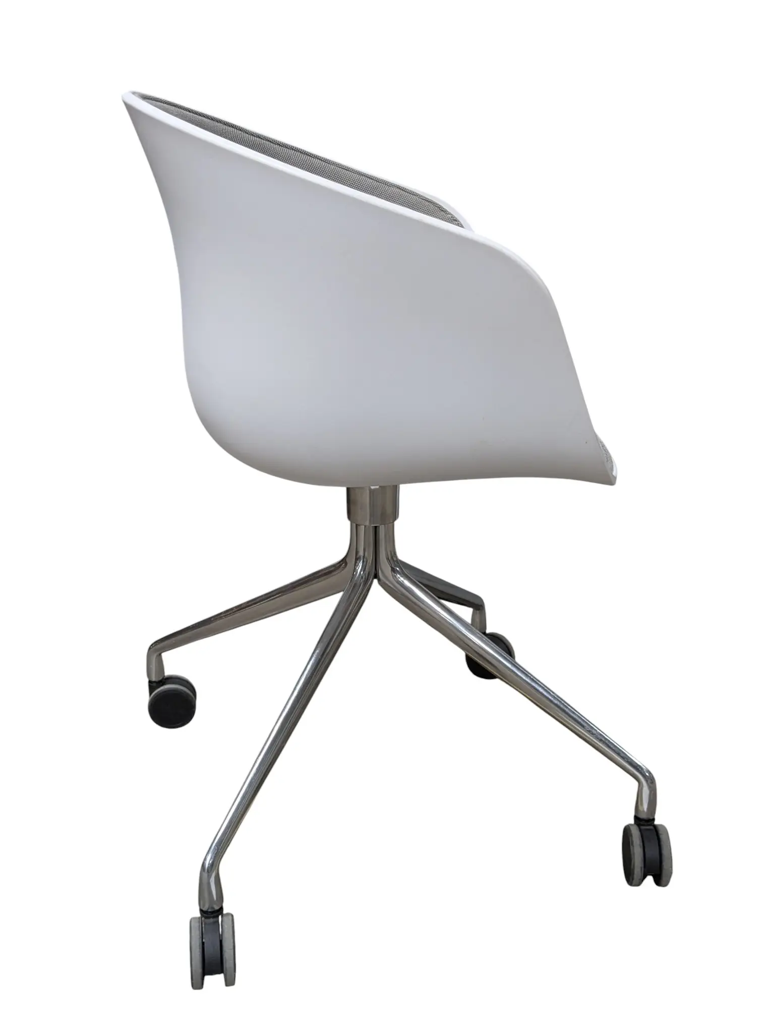 Konferensstol AAC24 Front Upholstery GråVitKrom