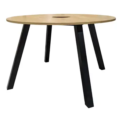 Mötesbord Martela Frankie Svart/Ek Ø139