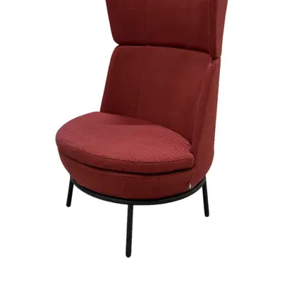 Fåtölj Pod Highback Jonas Ihreborn Mats Borgström RödSvart