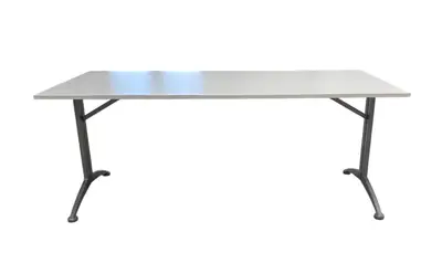 Utbildningsbord Kinnarps Asto VitGrå 180×80 (2)