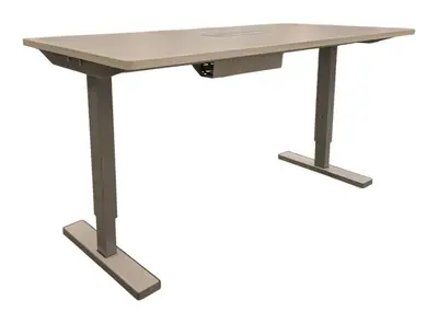 Skrivbordsstativ Justerbart VitGrå 140×70 (2)