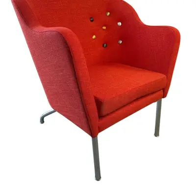 Fåtölj Källemo Beatrix OrangeKrom (2)