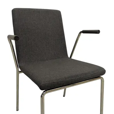 Stol Skandiform Afternoon MörkgråKrom