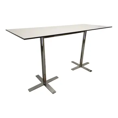 Bord EKV Ceasar T VitSvartKrom 180x70cm (2)