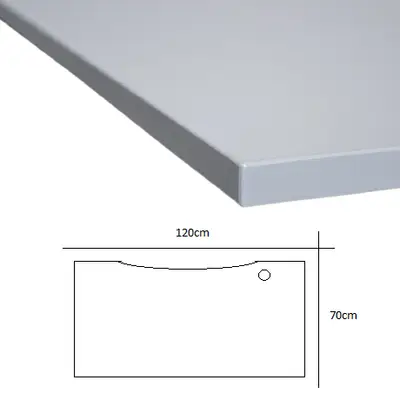 Skrivbordsskiva RP Grå 120x70