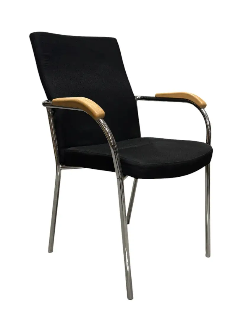 Stol NowyStyl Loco II SvartKromBjörk (2)