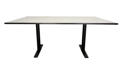 Bord EKV Ceasar T VitSvart 180×100