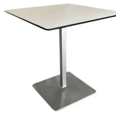 Bord Blå Station Vit/Borstat Stål