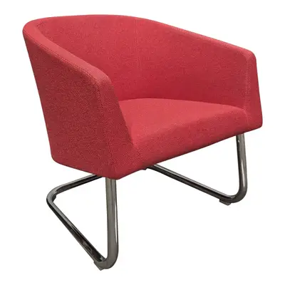 Fåtölj Lammhults Club LjusrödKrom
