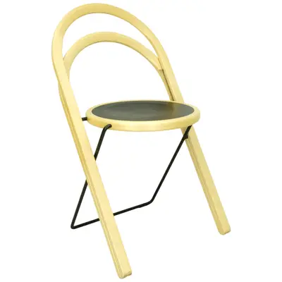 Fällstol Blå Station Björk/Svart