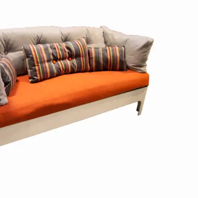 Soffa Blå Station Koja Rostbrun/Vit