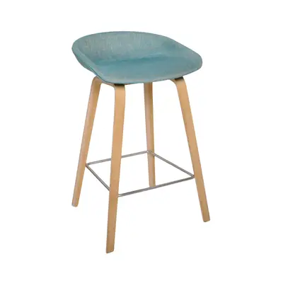 Barstol HAY AAS32 Low Ljusblå/Ek