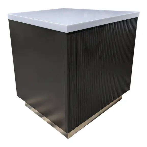 Receptionsdisk GråBrunVit 90×74 (2)