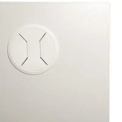 Bordsskiva Vit Kabelhål INRECO 2