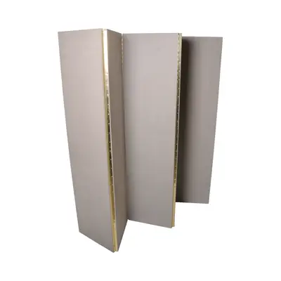 Vikskärm Grå/Mässing 155x200