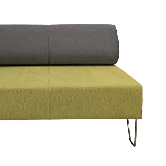 Soffa Helland Kits 2-sits GråLjusgrönKrom