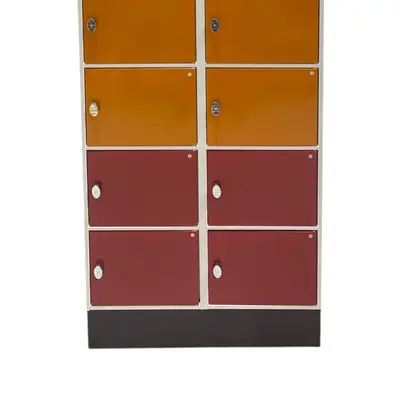 Personalskåp Sonessons RödOrangeGul 12-dörrar (2)