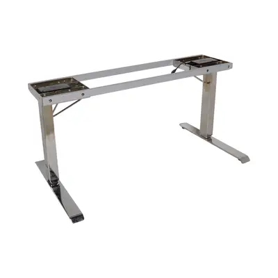 Skrivbord 2-pelare Holmbergsbordet Krom 120-140x80