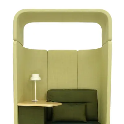 Fåtölj EFG Surround PodWorkstation LjusgrönMörkgrönEk (1)