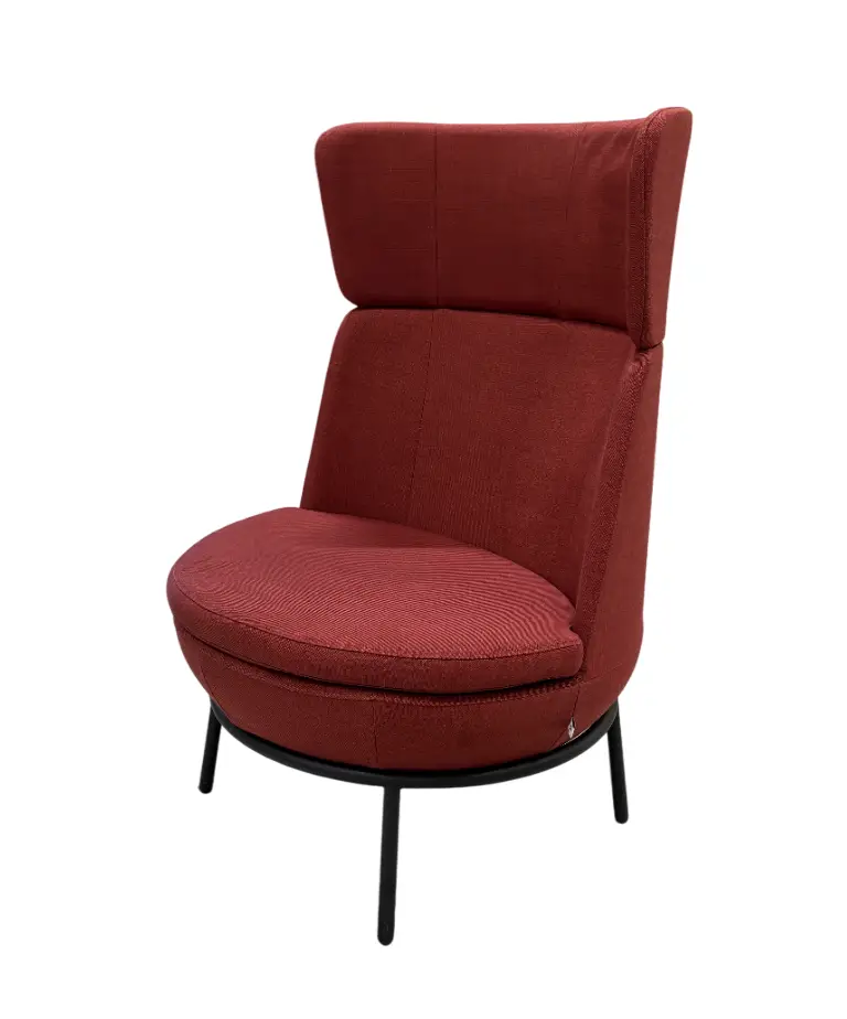 Fåtölj Pod Highback Jonas Ihreborn Mats Borgström RödSvart