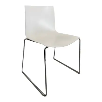 Stol Arper Catifa 46 Sled Vit/Ljusgrå