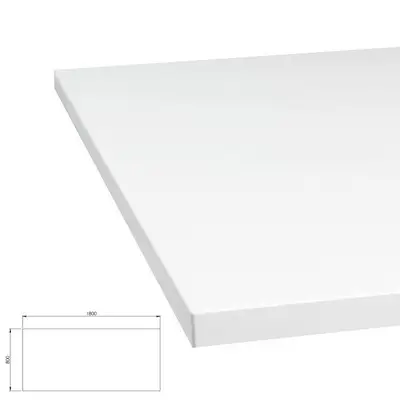 Tilläggsskiva 80x80 Vit