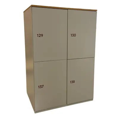 Förvaringsskåp 4-Skåp GråEk