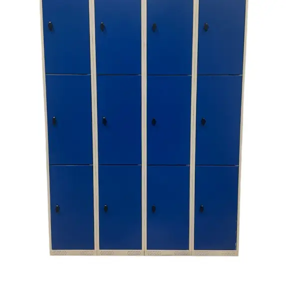 Elevskåp 12-Dörrars GråBlå (3)