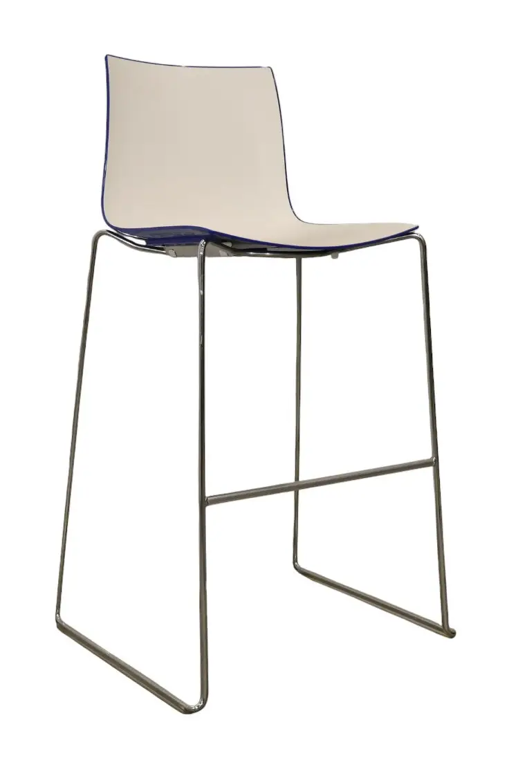 Barstol Arper Catifa 46 Bar Stool Sled VitBlåKrom (2)