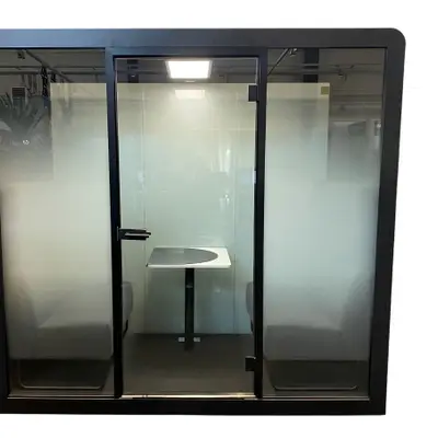 Telefonbås Pod Silen Space 2 VitSvartGrå (2)