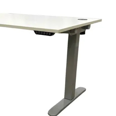 Elskrivbord Linak GråVit 140×65 (2)