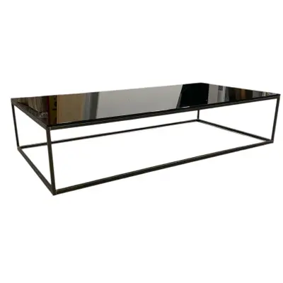 Soffbord Glas Svart 140×70