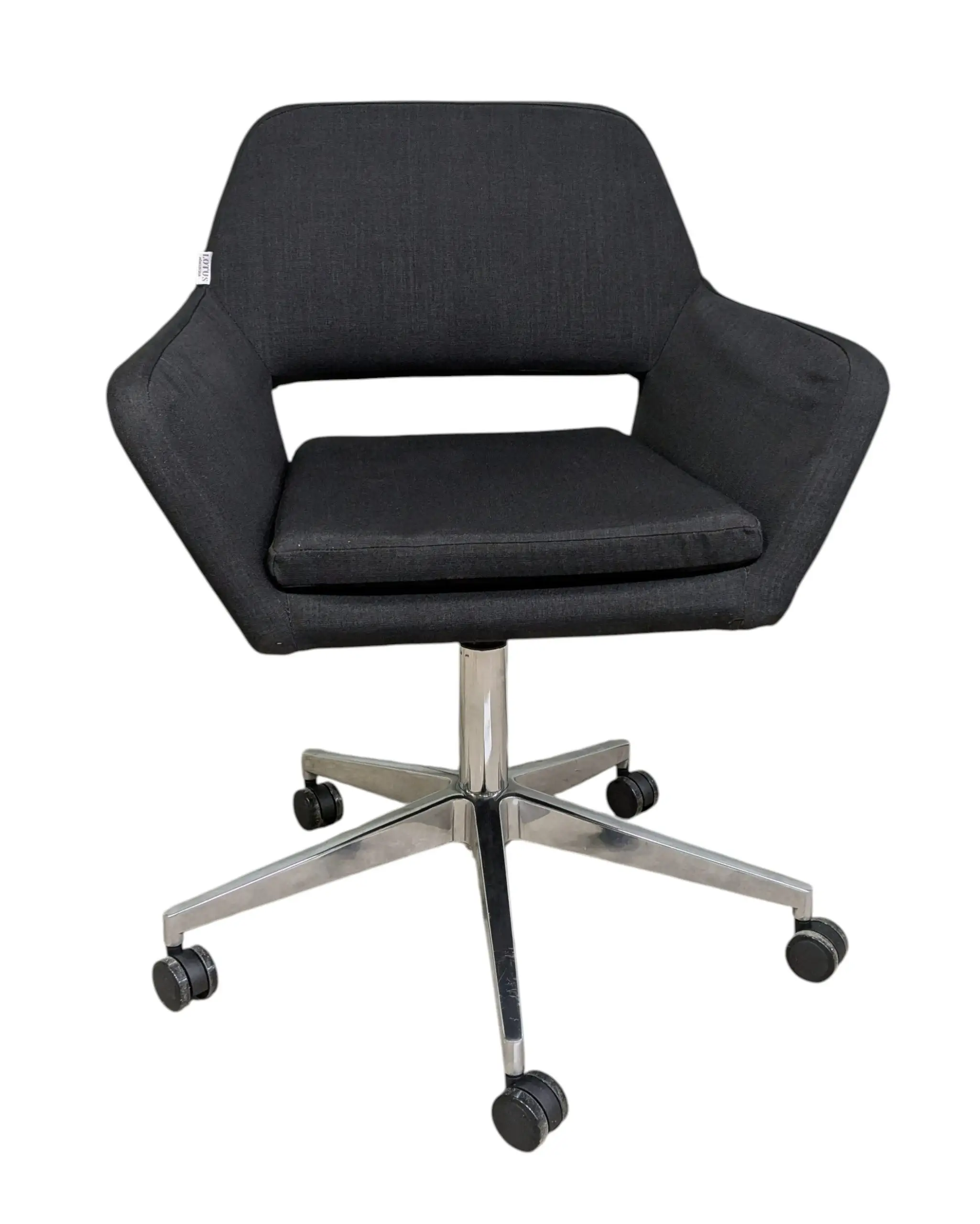 Konferensstol Lotus Furniture Amsterdam MörkgråKrom (2)