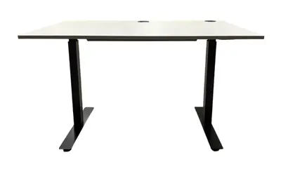 Elskrivbord ROL Ergo GF-470 VitSvart Flexibelt 120-180×70-80 (2)