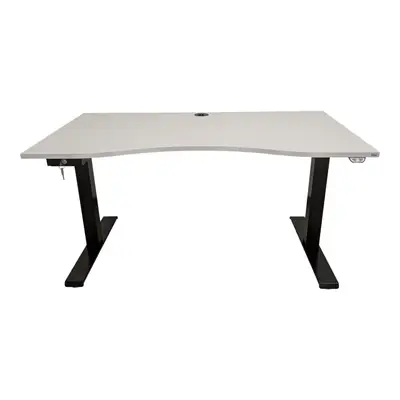 Elskrivbord Kinnarps Oberon LjusgråSvart 140×80 (5)