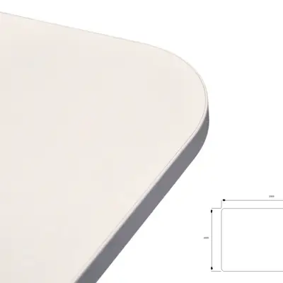 Konferensskiva 200x100 vit