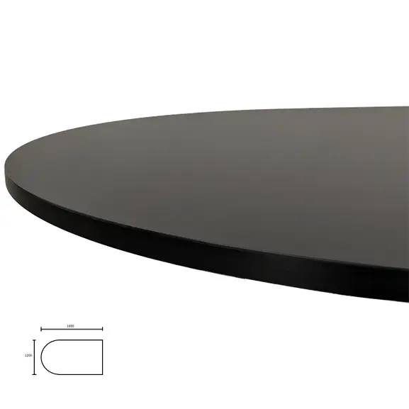 RPG 164717-254415 Bordsskiva Kyrkfönster 160x120cm Svart m ritning